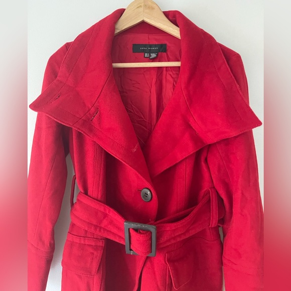 Zara Wool Trench Coat - Picture 5 of 11